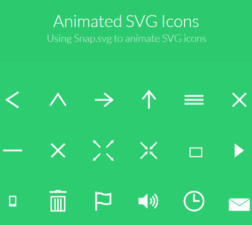 Snap Svgを使ったsvgアイコンアニメーションのデモがカッコいい Phpspot開発日誌